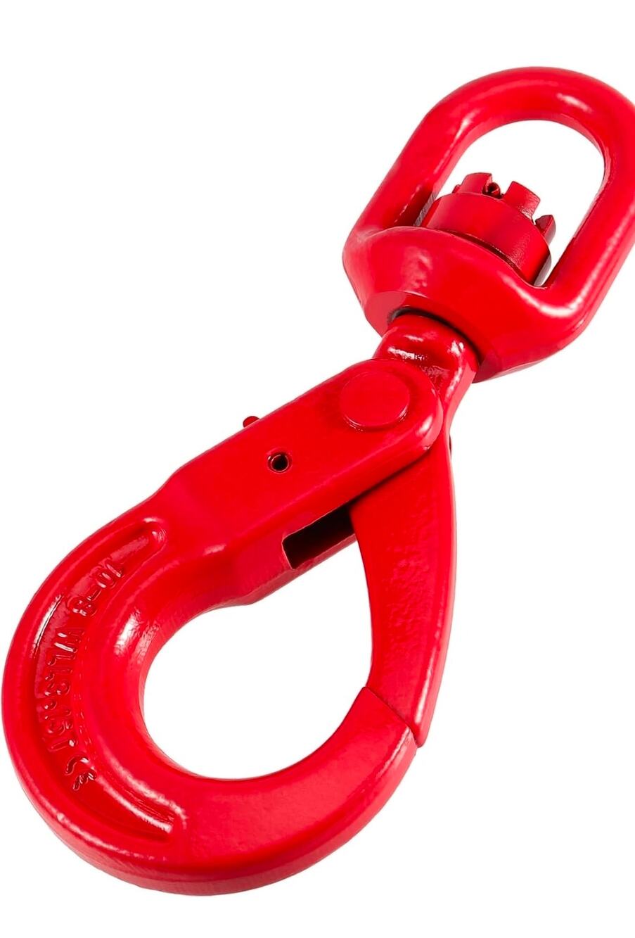 3/8" Grade 80 Forged Steel Self-Locking Swivel Crane Hook (3.15 Ton / 6,945 lbs